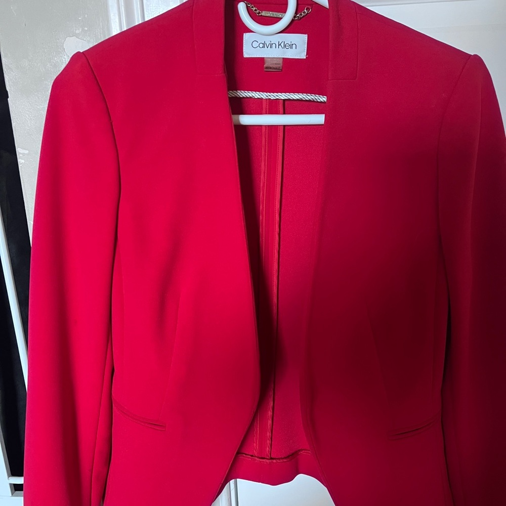 Calvin Klein Vibrant Red Women's Blazer